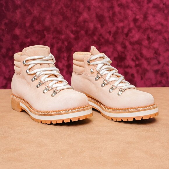 Montelliana 1965 Women Marlena Beige Nubuck Platform Combat...